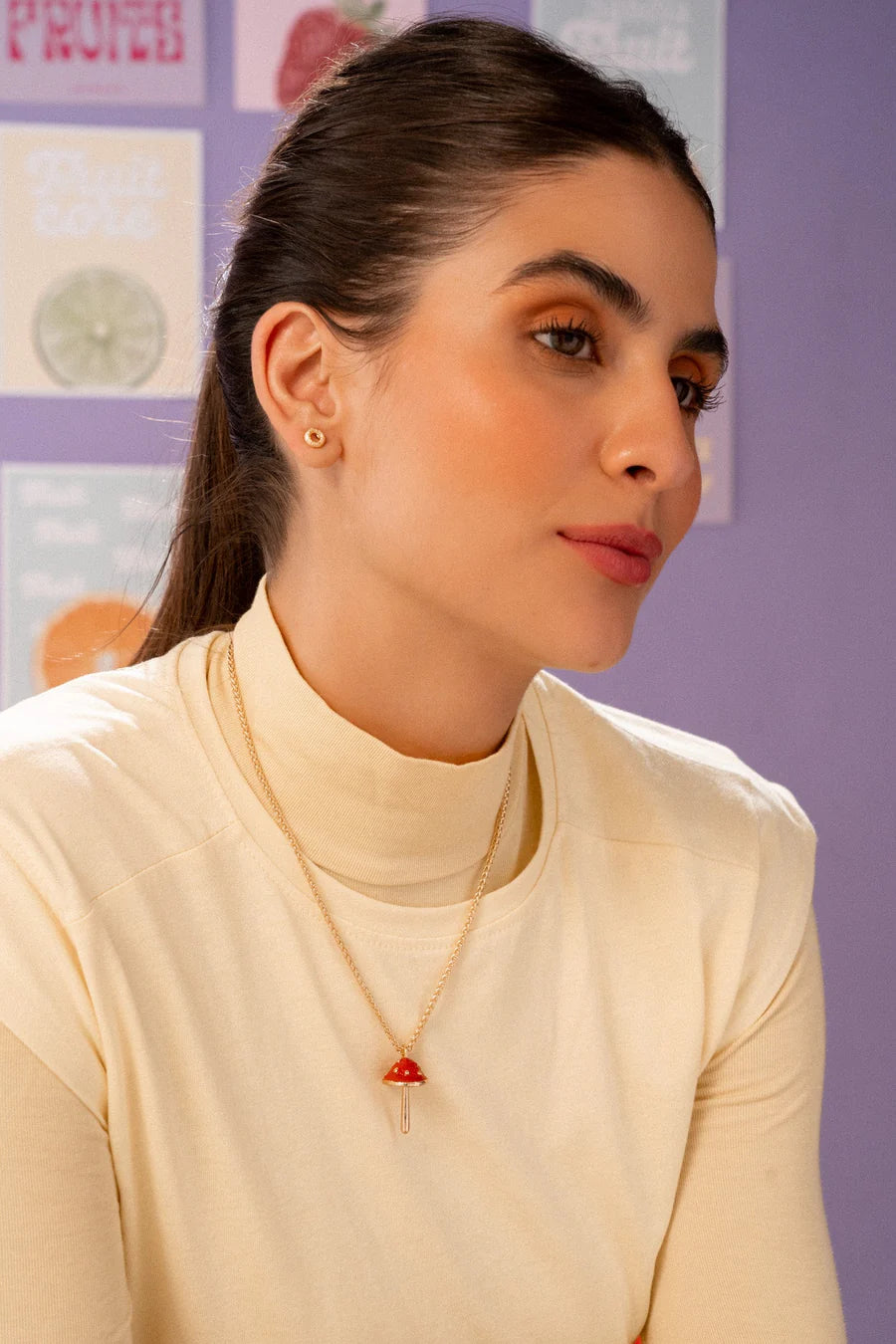Collar Maxi Hongo + Aretes
