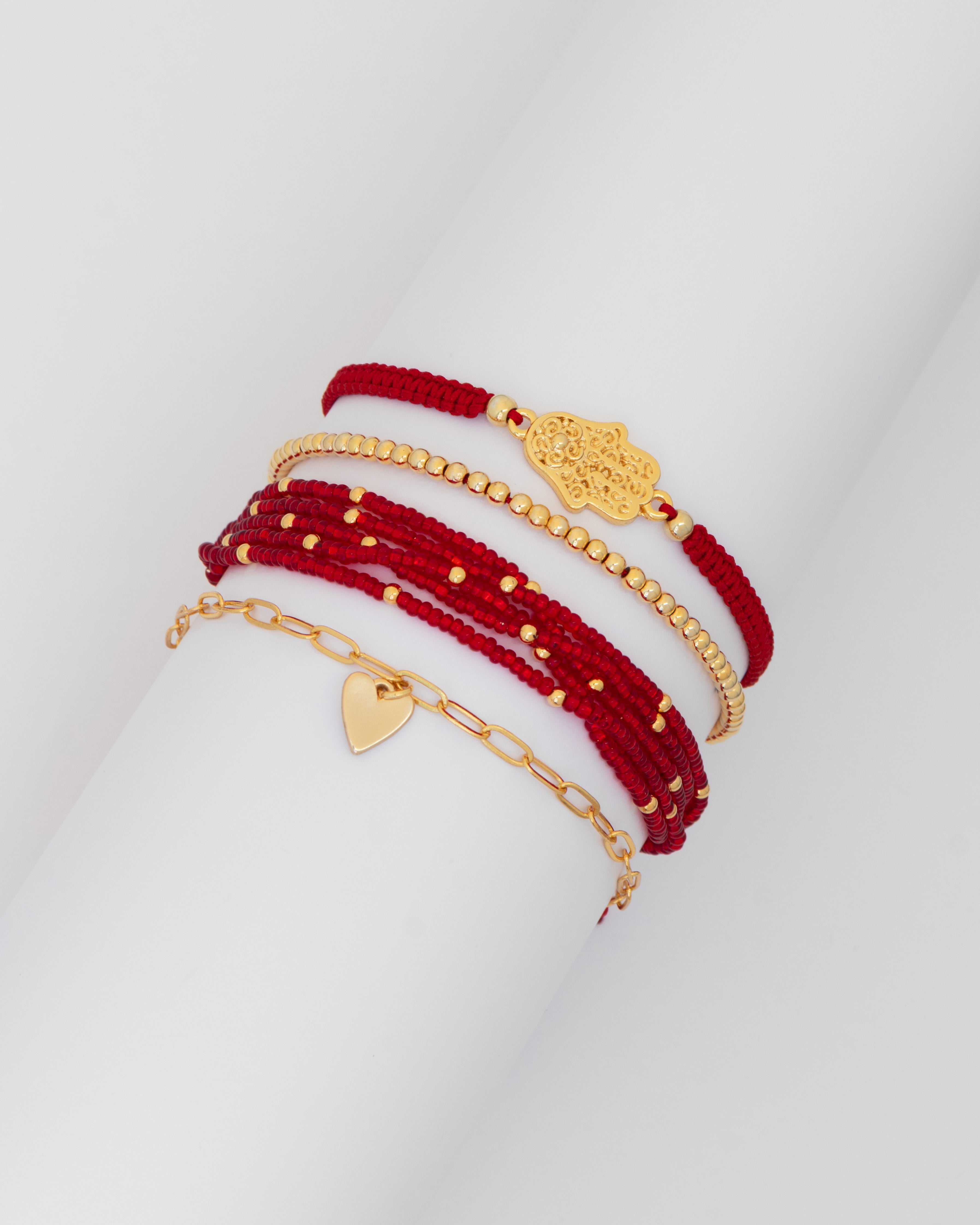 Set x 4 Pulseras Mano Hamsa