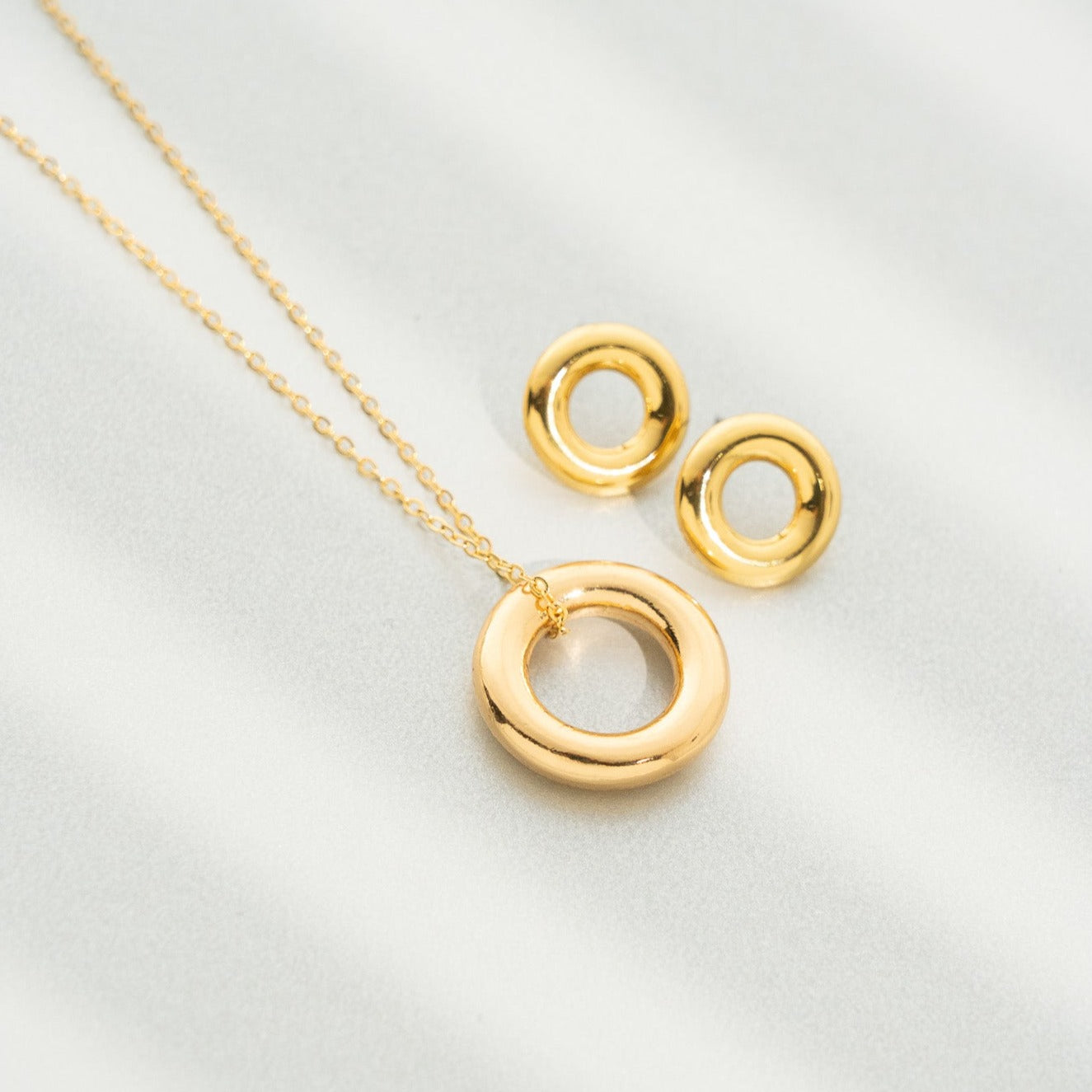 Set Collar + Aretes Circulos