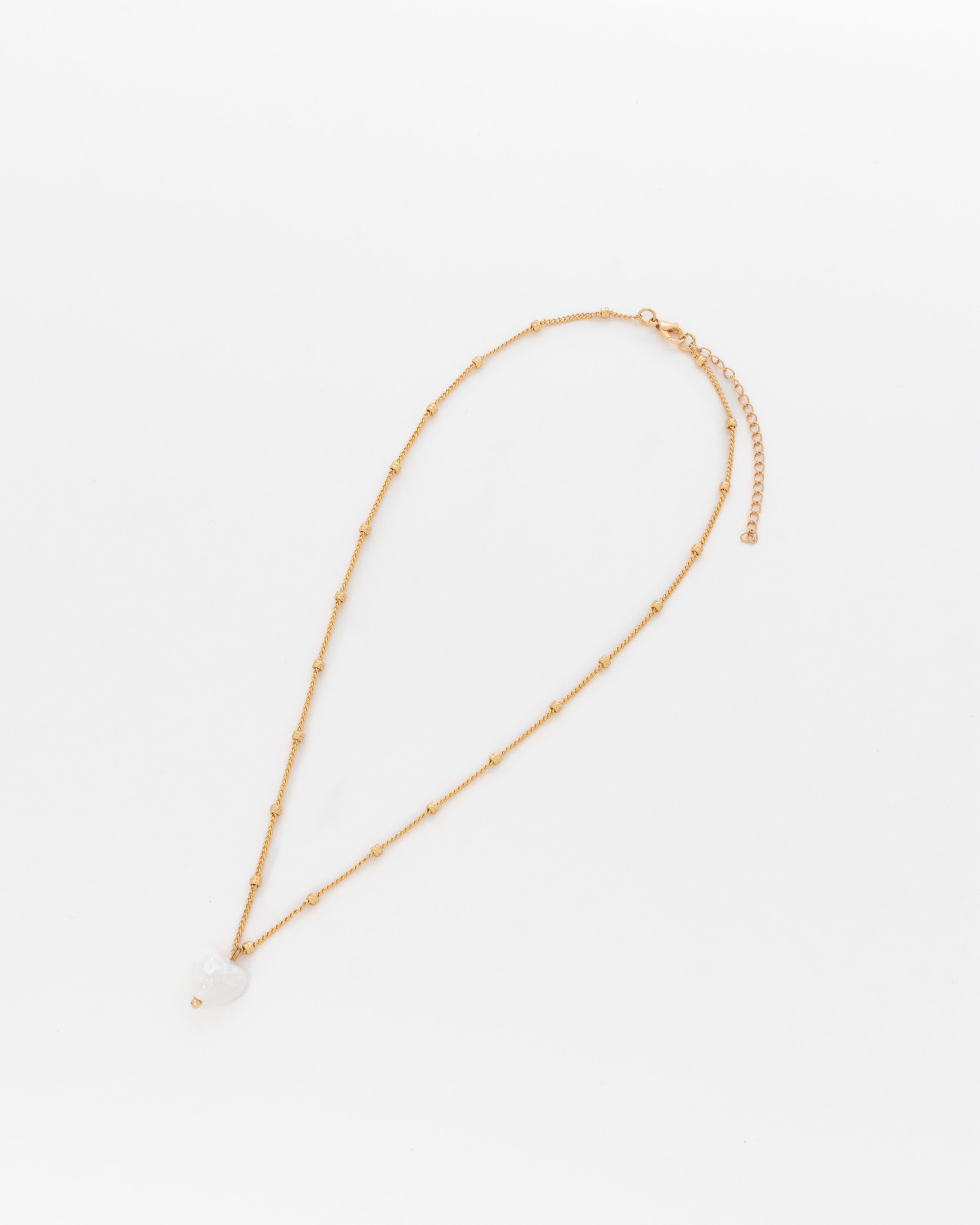 Collar Corazón Perla + Aretes