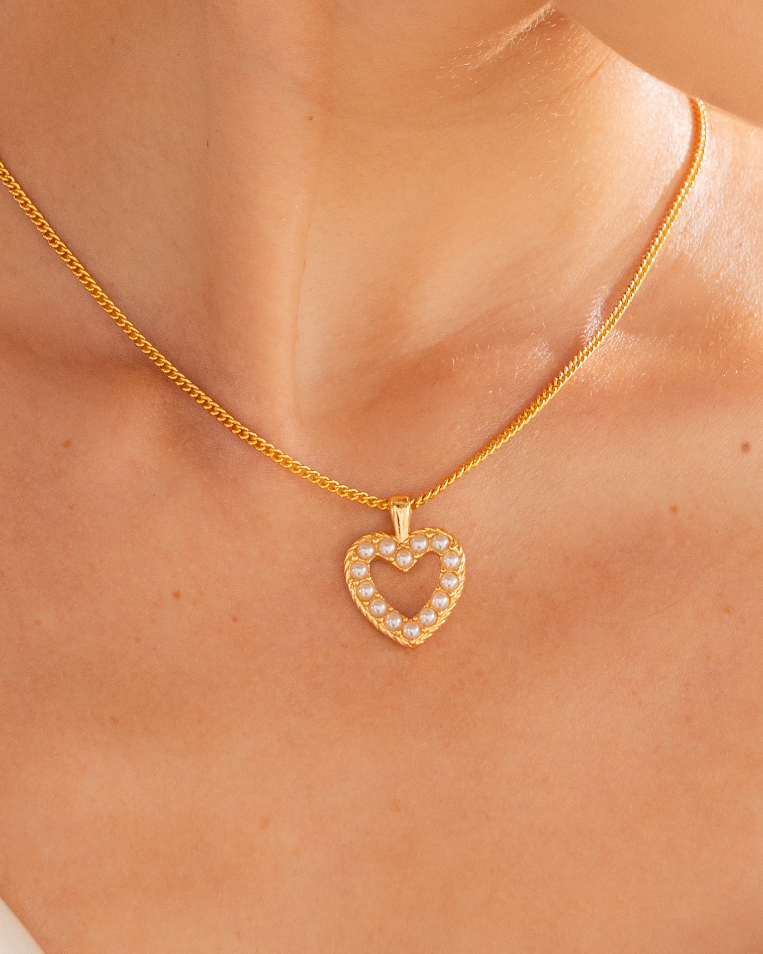Set x2 Layering Corazón Multiperlas + Aretes