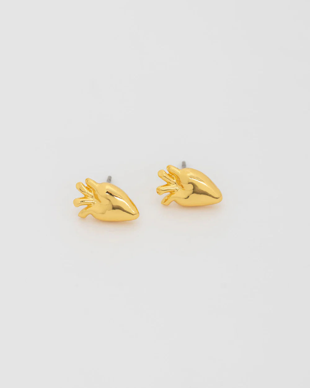 Aretes Corazón Anatómico Oro