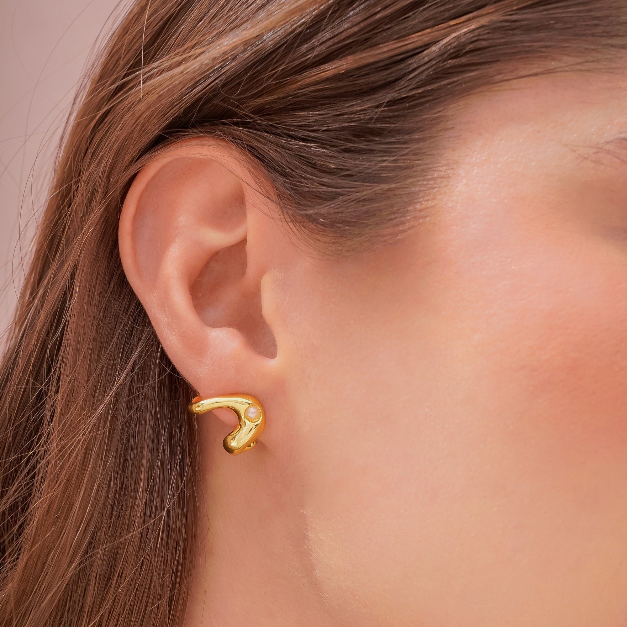 Aretes Amorfos Perla