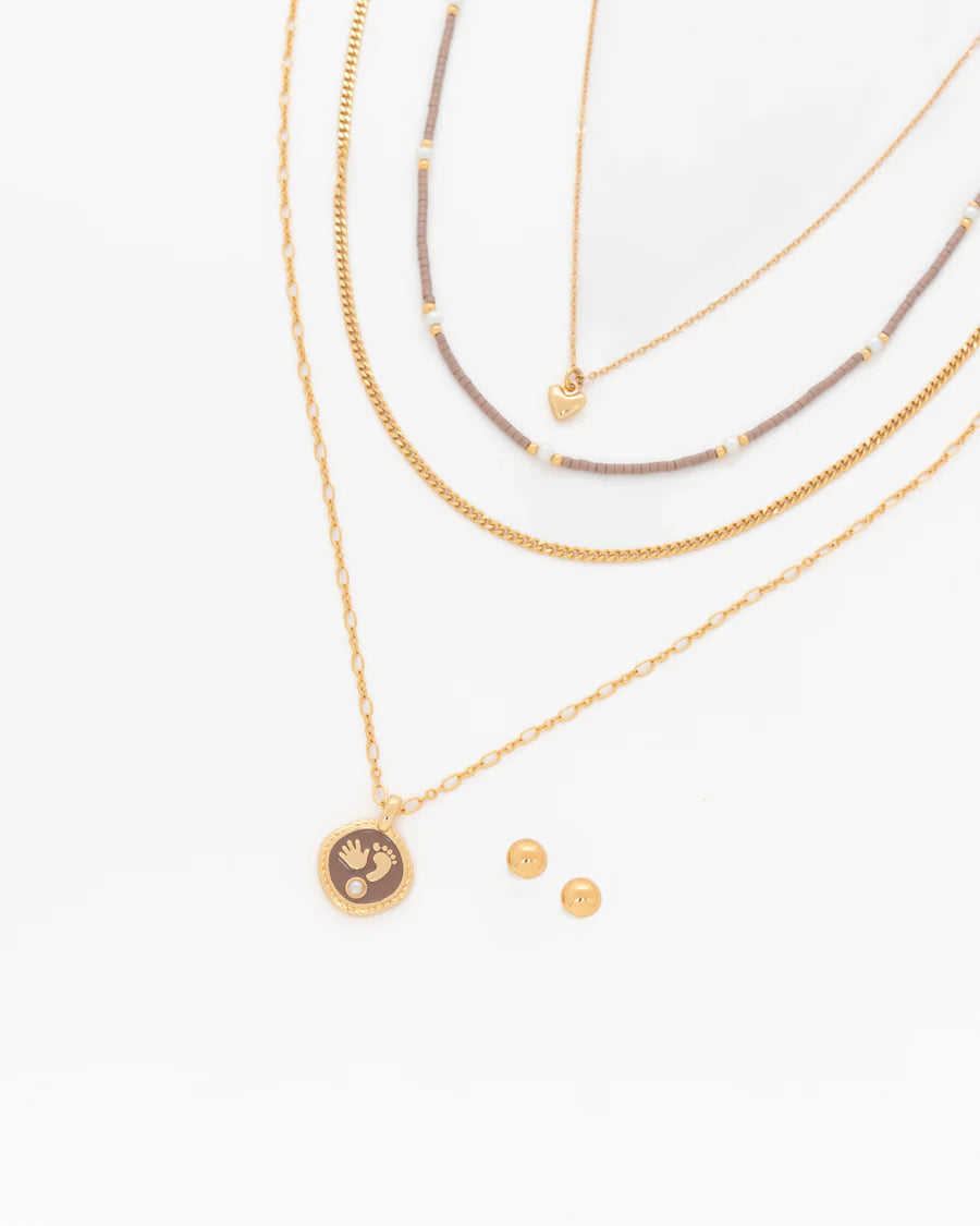 Set x2 Layering Manita Perla + Aretes