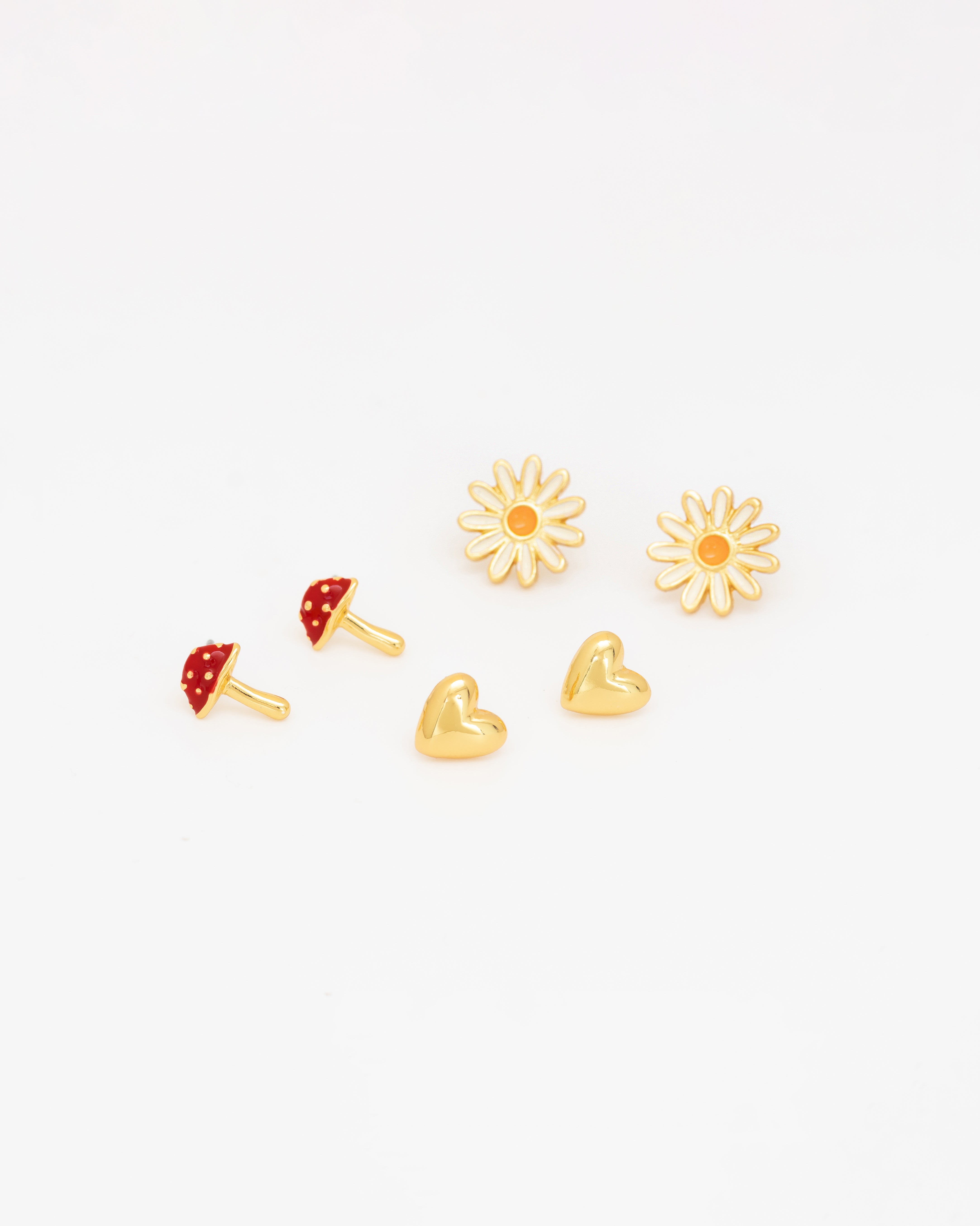Set X3 Aretes Hongo Margarita