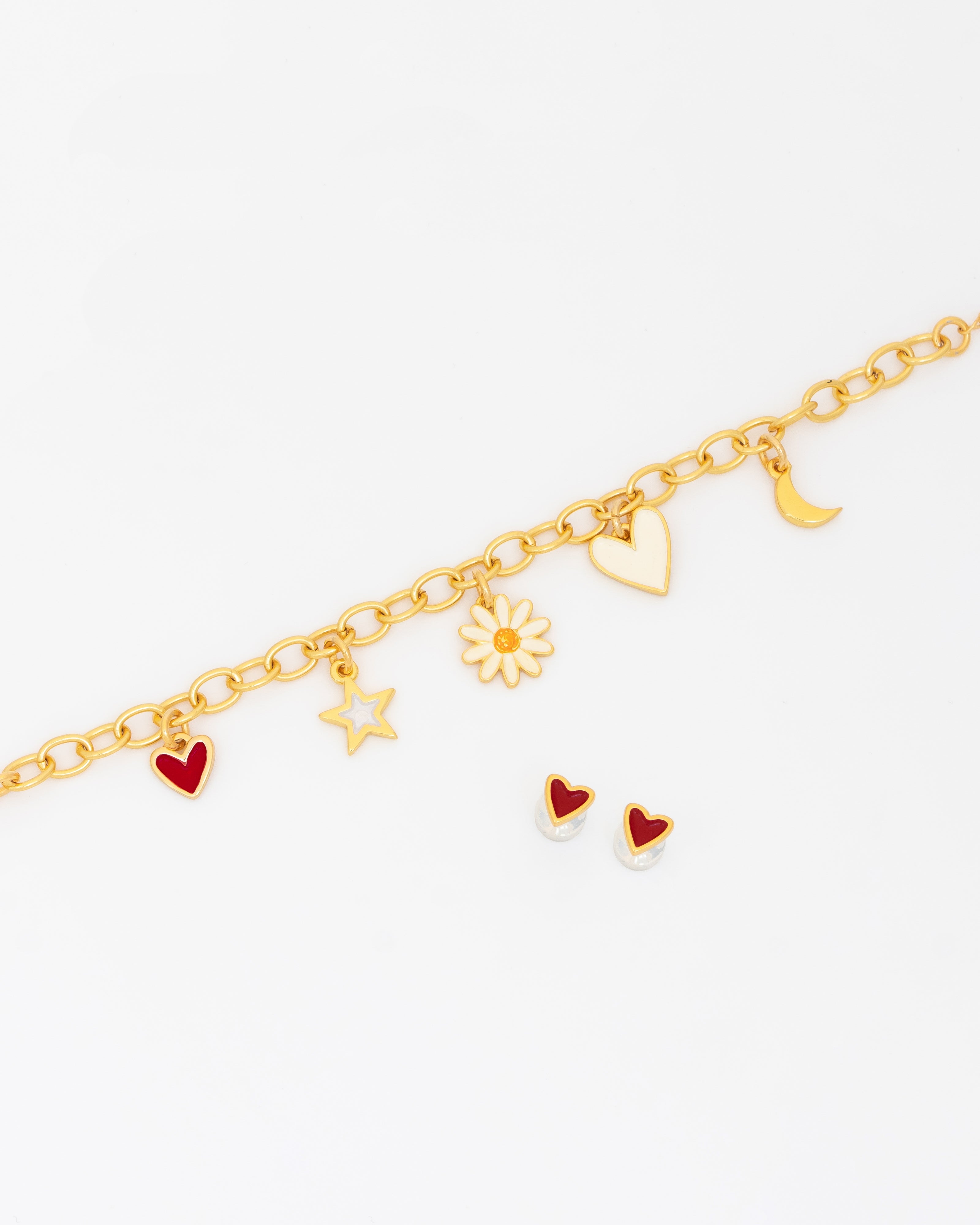 Pulsera Multicharms Margarita Love + Aretes
