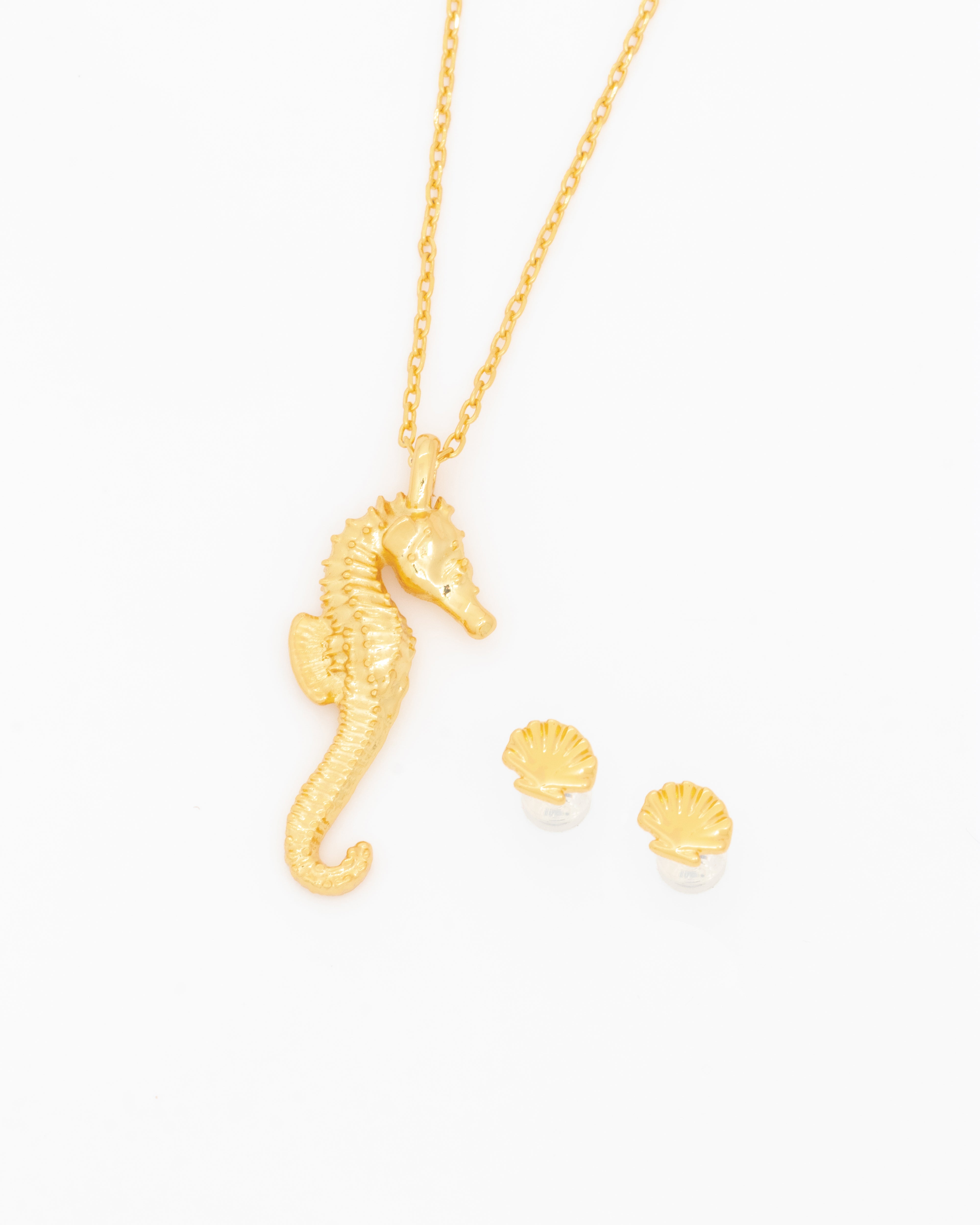 Collar Caballito de Mar + Aretes