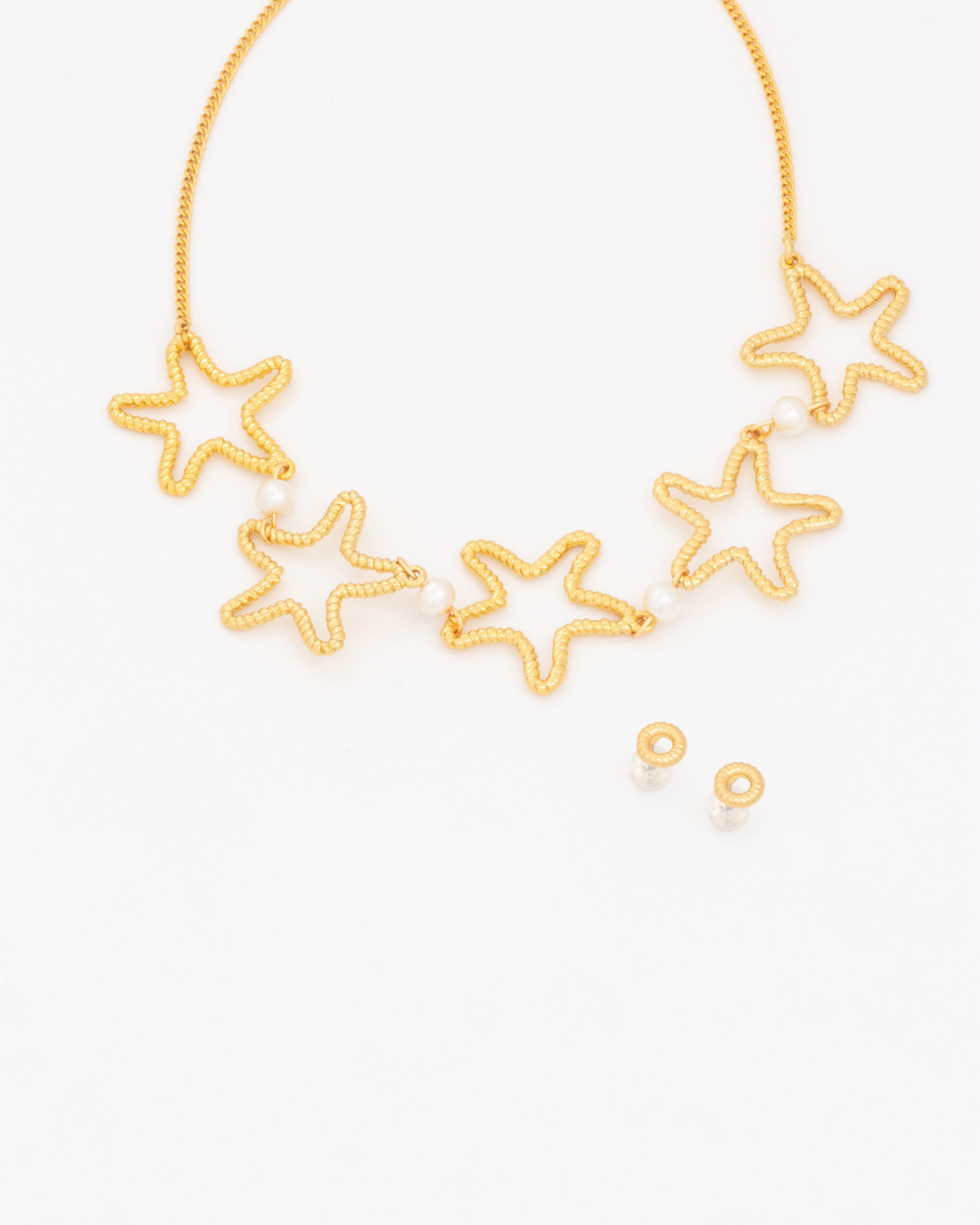Collar Estrellas Mar + Aretes