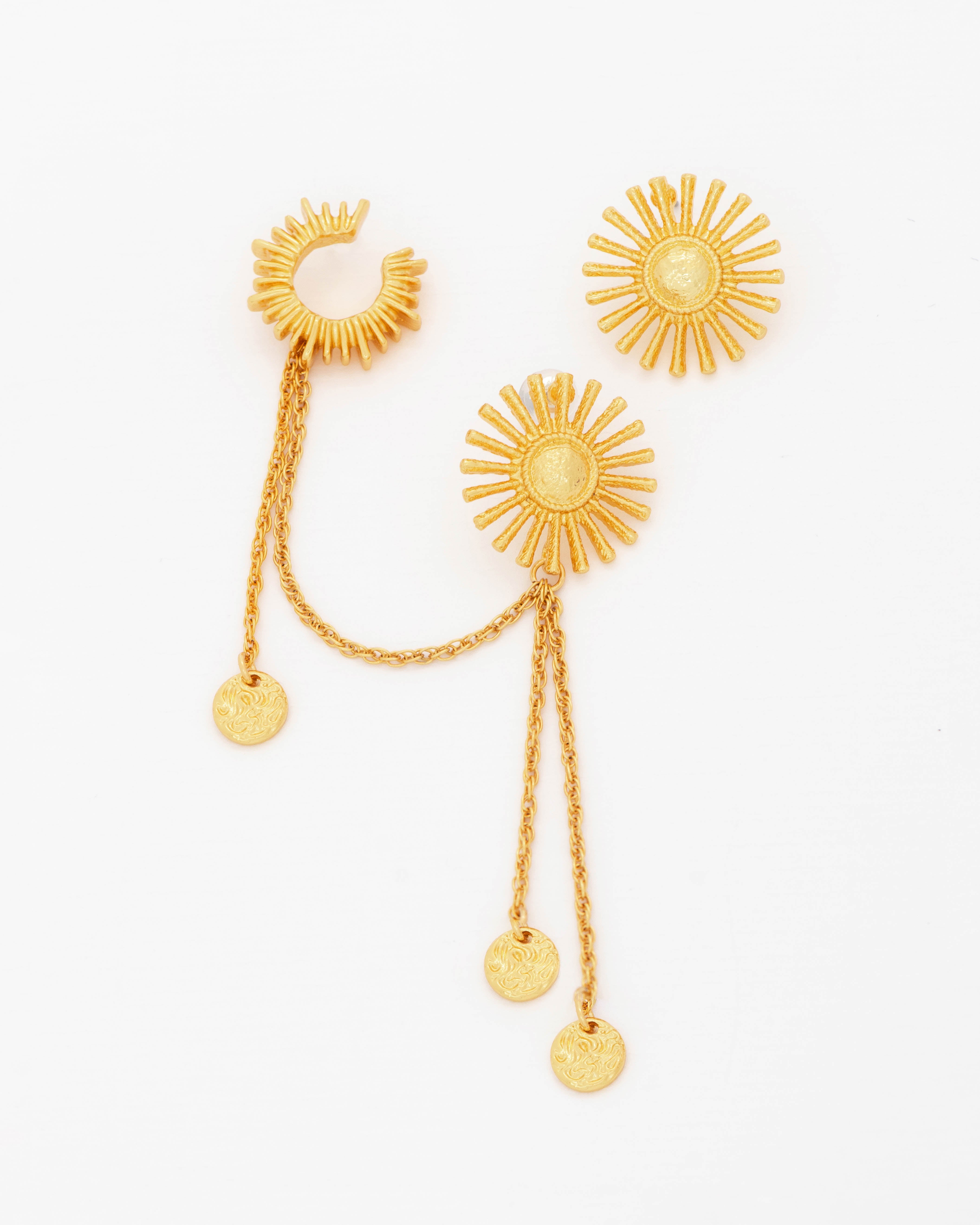 Arete Solitario Sol Destello Gold