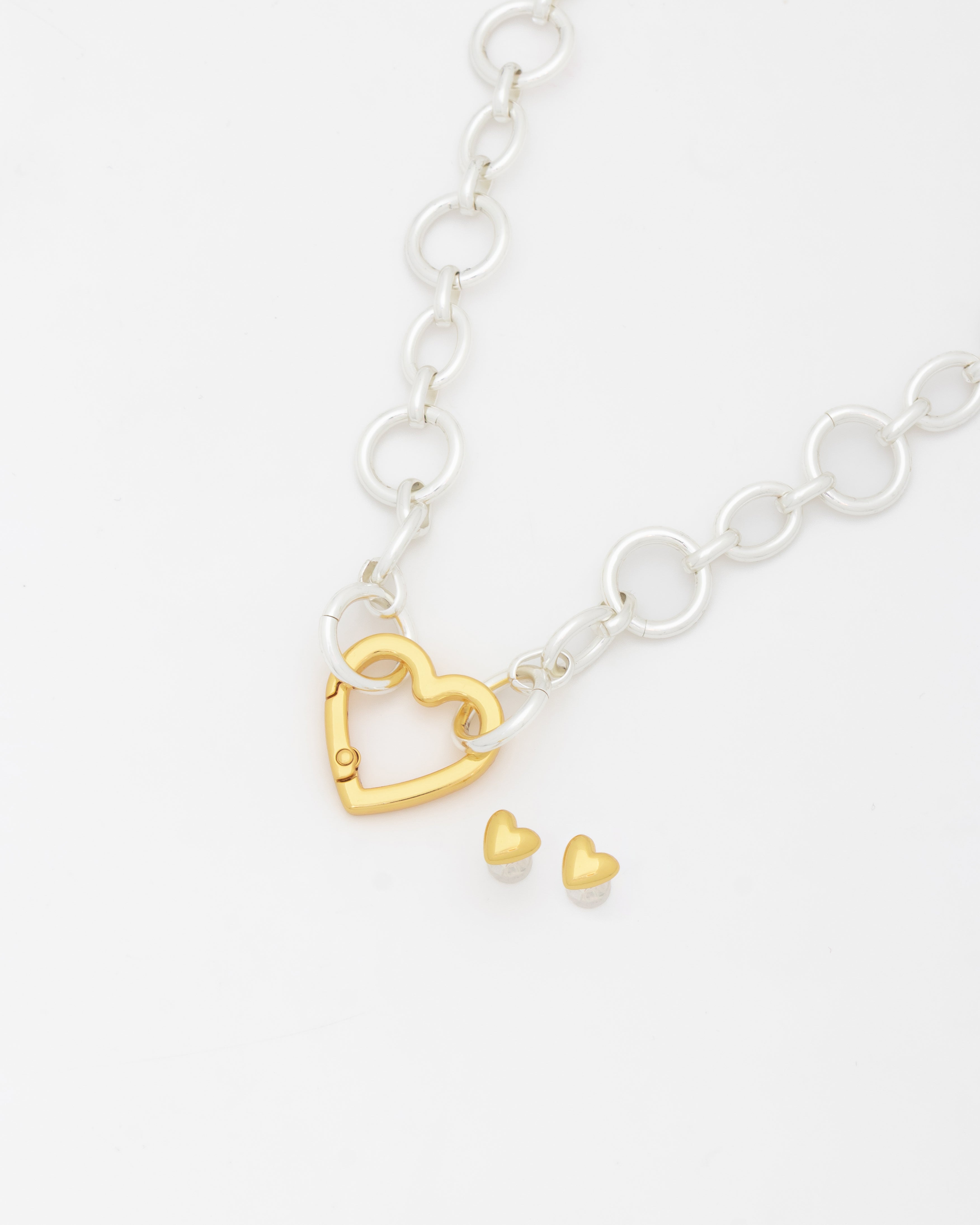 Choker Broche Corazón Silver/Gold