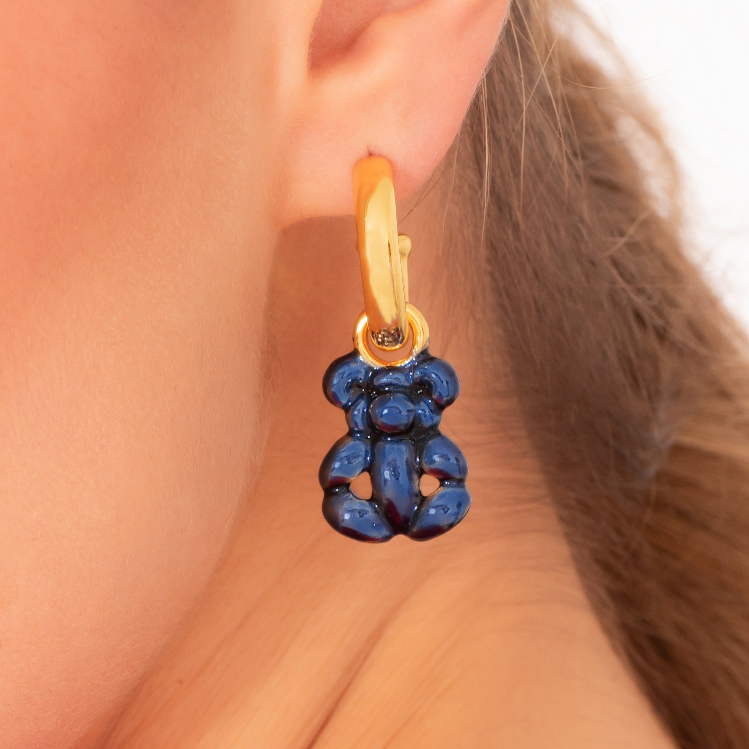 Dijes MAXI para Argollas  OSO AZUL