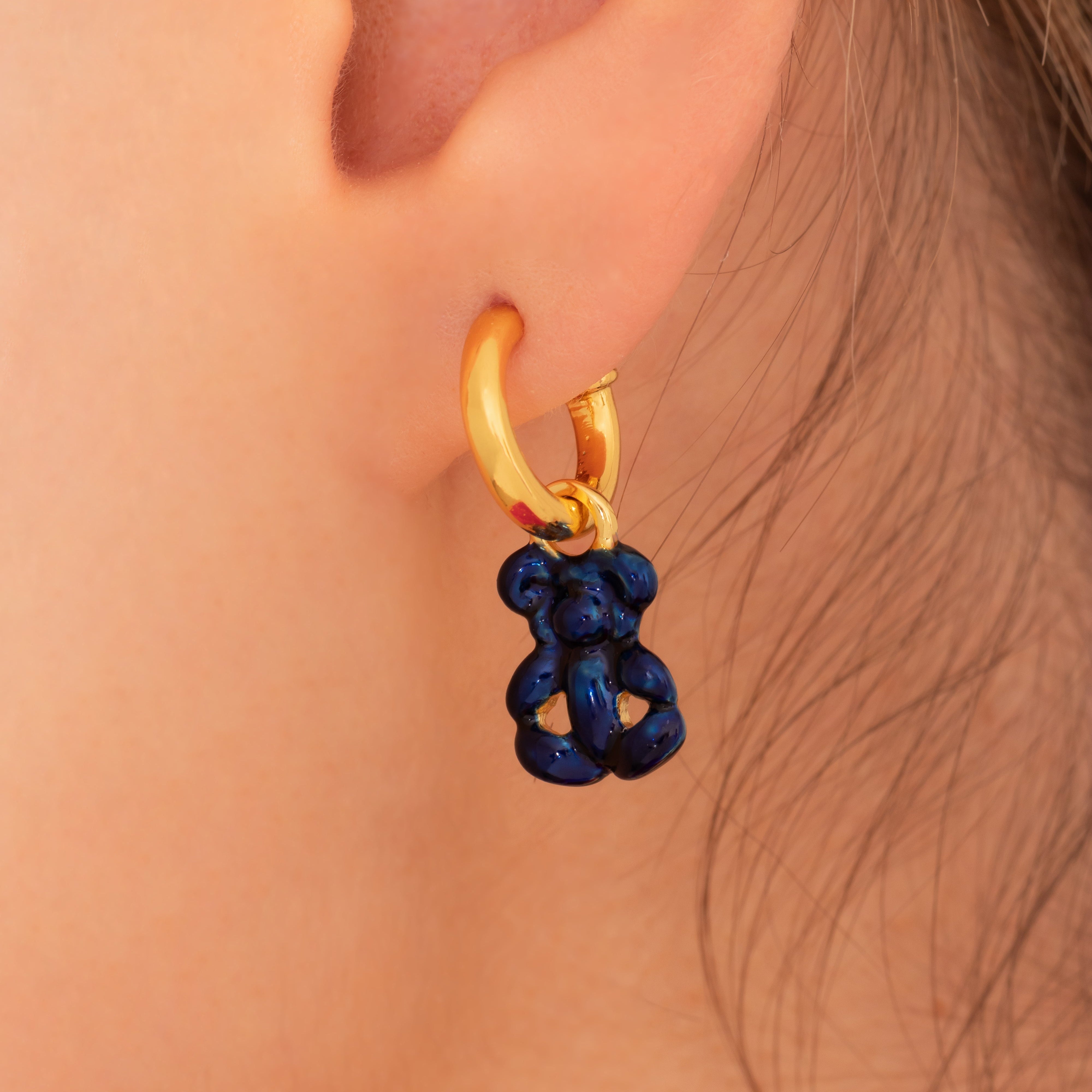 Dijes Mini para  Argollas  Oso Azul