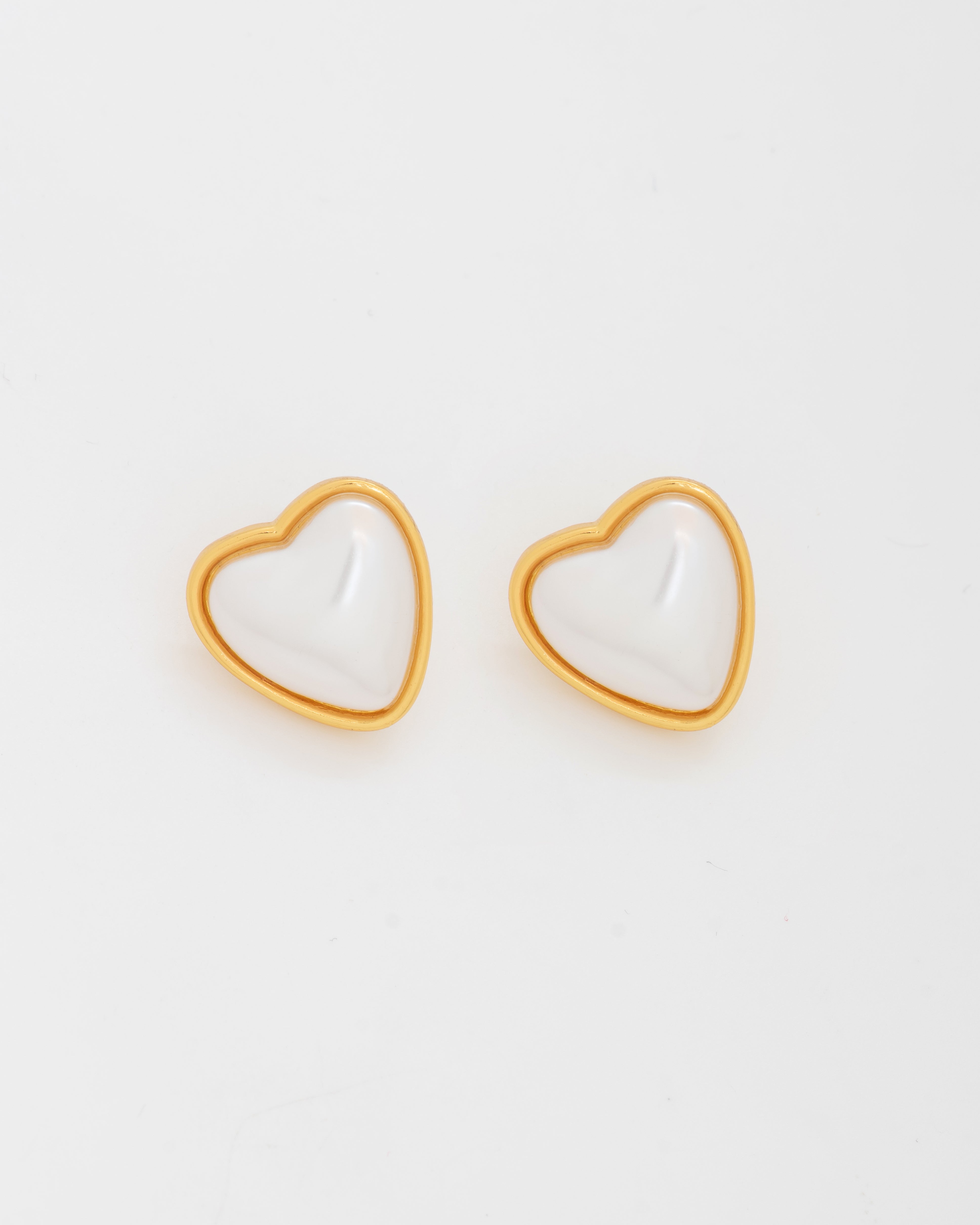 Aretes Maxi Corazón Perla