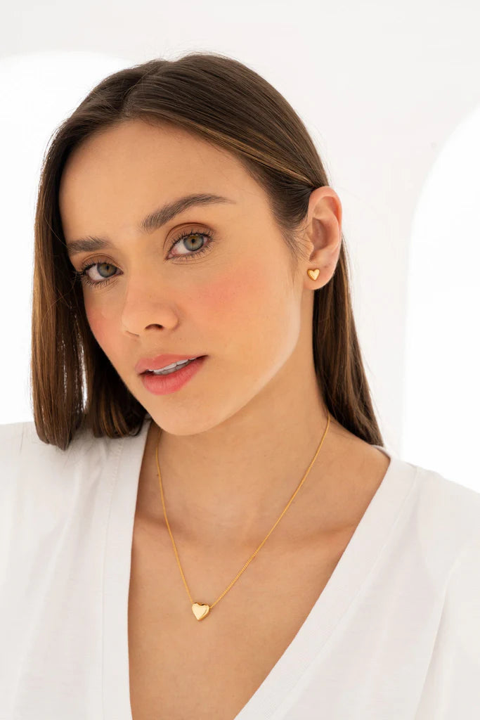 Set Collar + Aretes Corazón