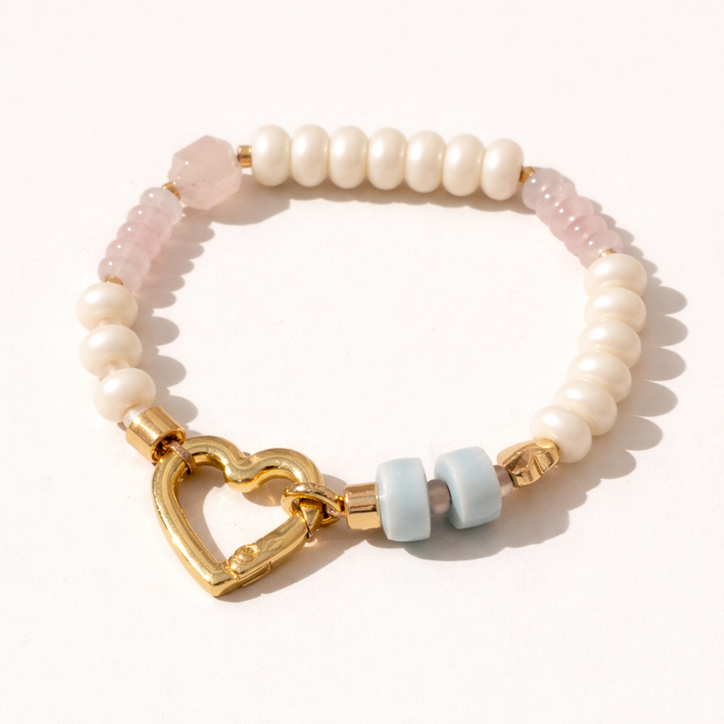 Pulsera Pastel Broche Corazón