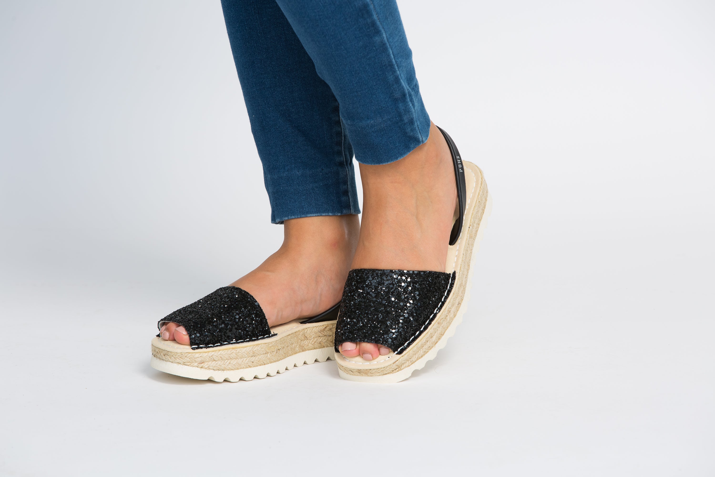 Plataforma Glitter Negro