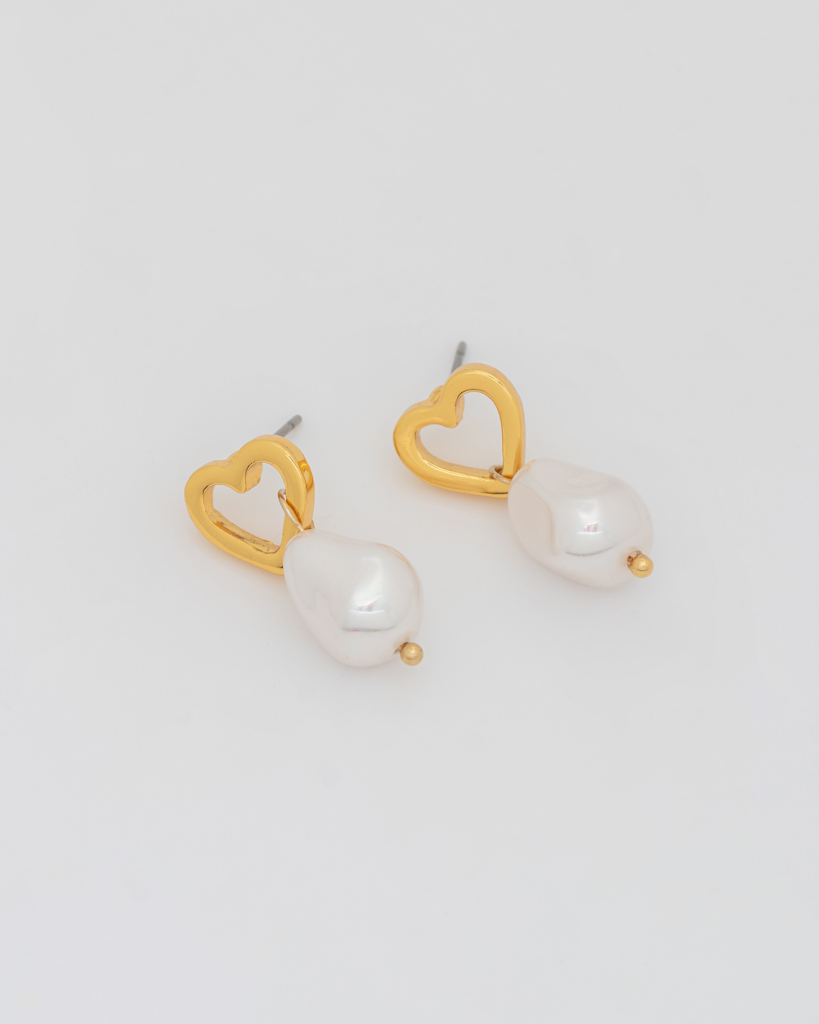 Aretes Corazón Perla
