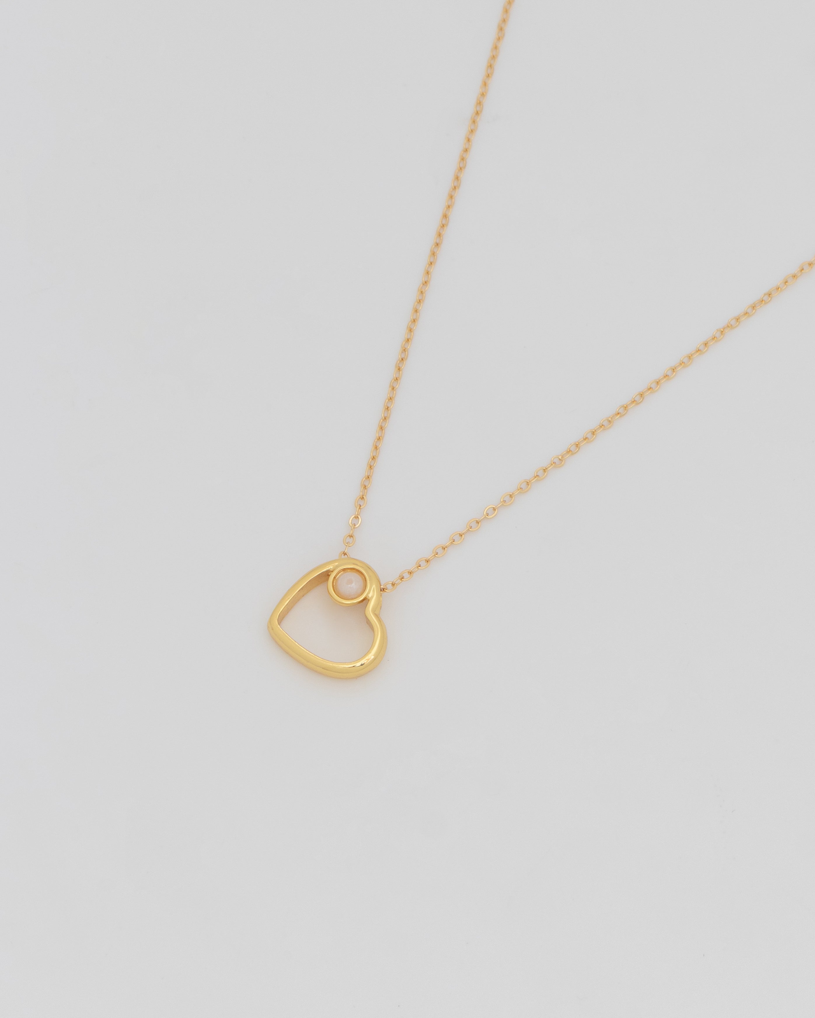 Collar Corazón Perla
