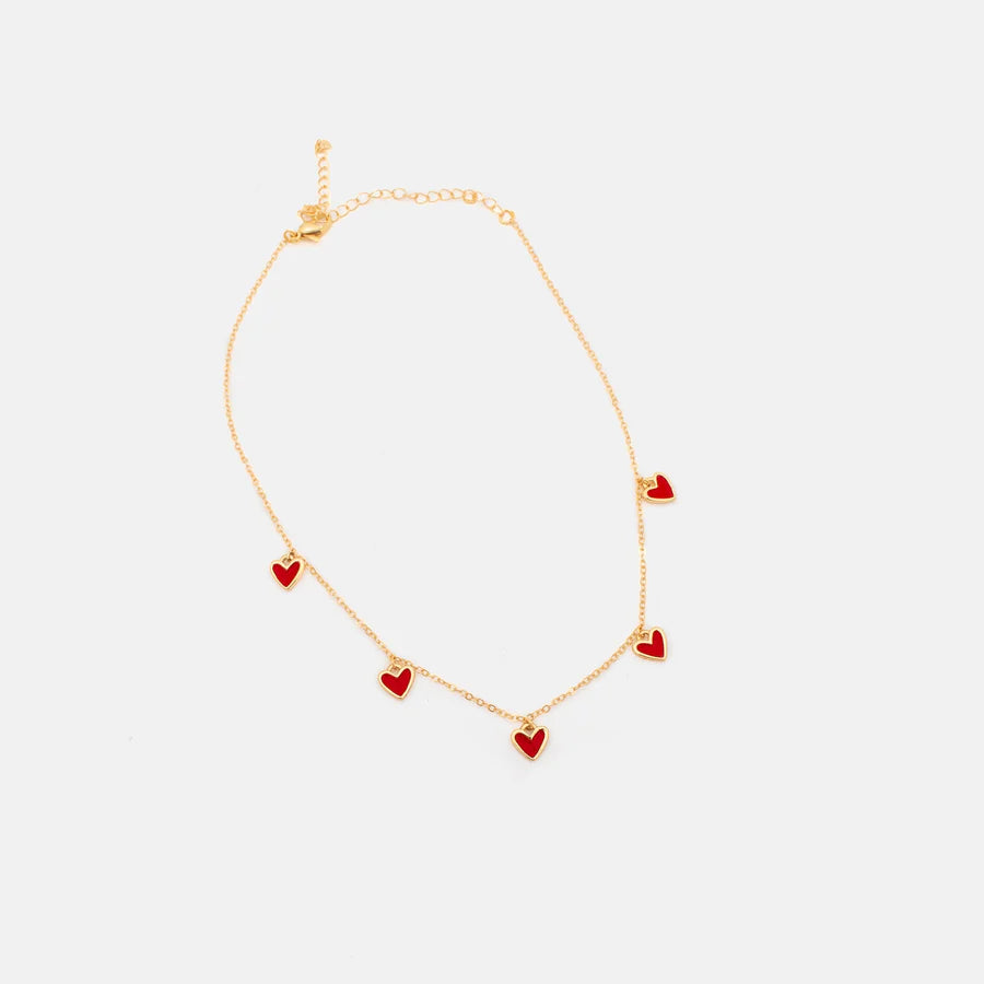 Cadena Multicorazones Rojos
