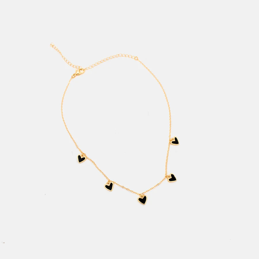 Cadena Multicorazones Negros