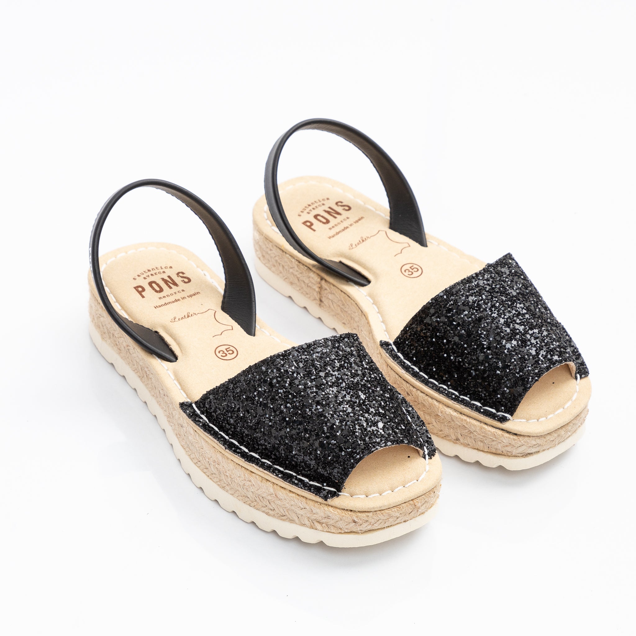 Plataforma Glitter Negro