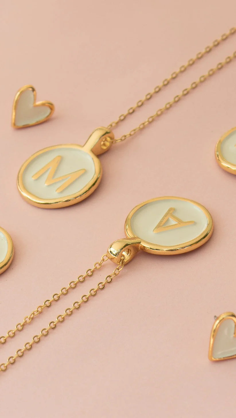 Set Cadenita Letra P + Aretes