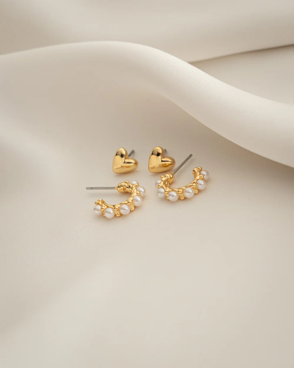 Set X2 Aretes Argolla Perla