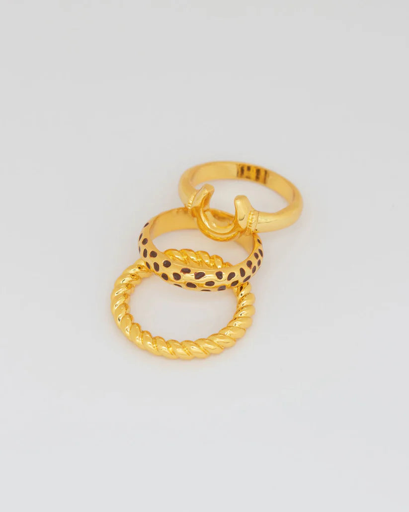 Set x 3 Anillos Animal Print