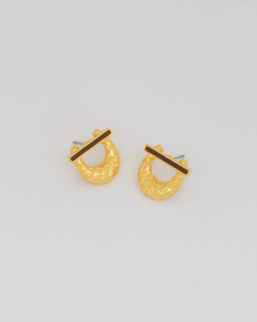 Arete Herradura Animal Print