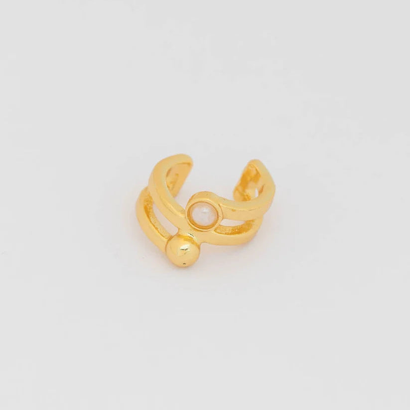 Earcuff Perla Oro