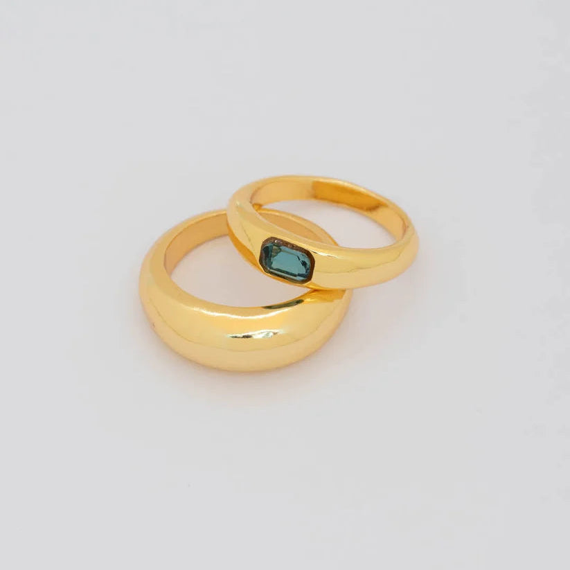 Set X2 Anillos Cristal Bold Talla 8