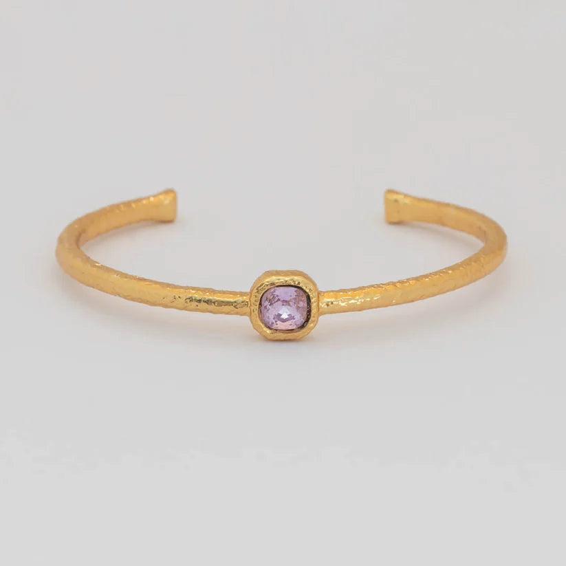Brazalete Cristal Rosa Textura