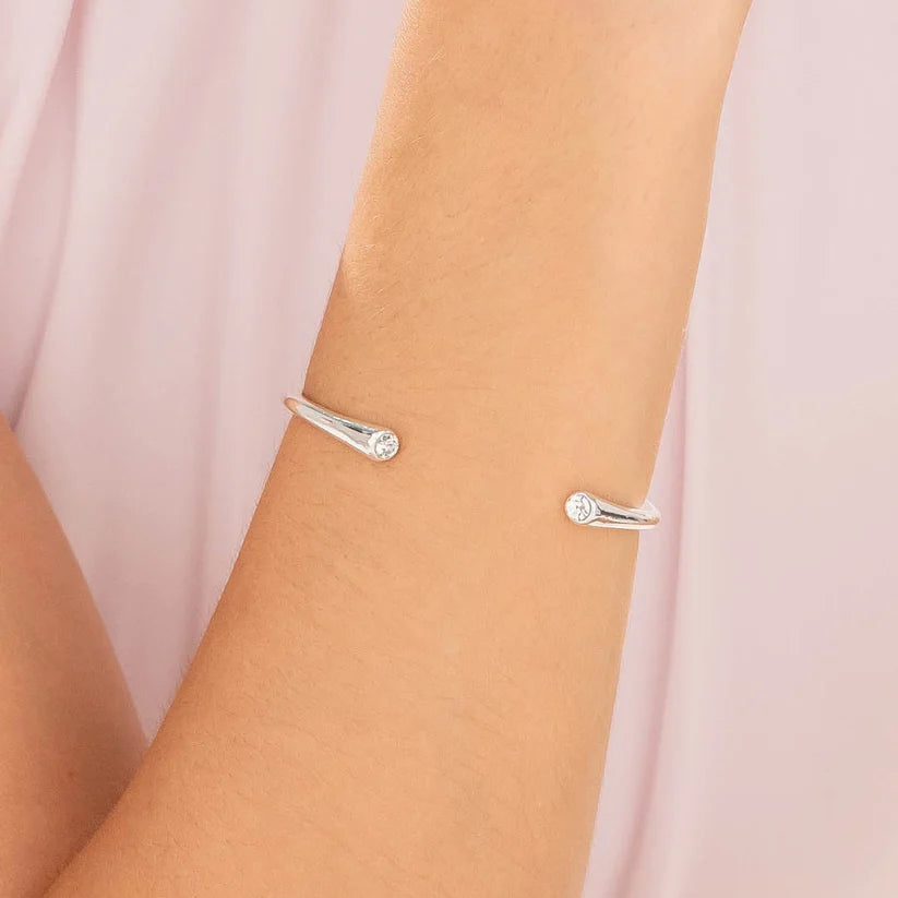 Brazalete Cristal Puntas Plata
