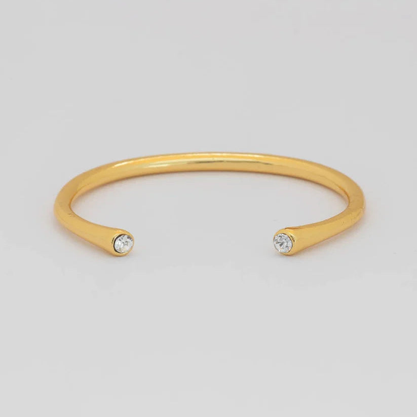 Brazalete Puntas Cristal Oro