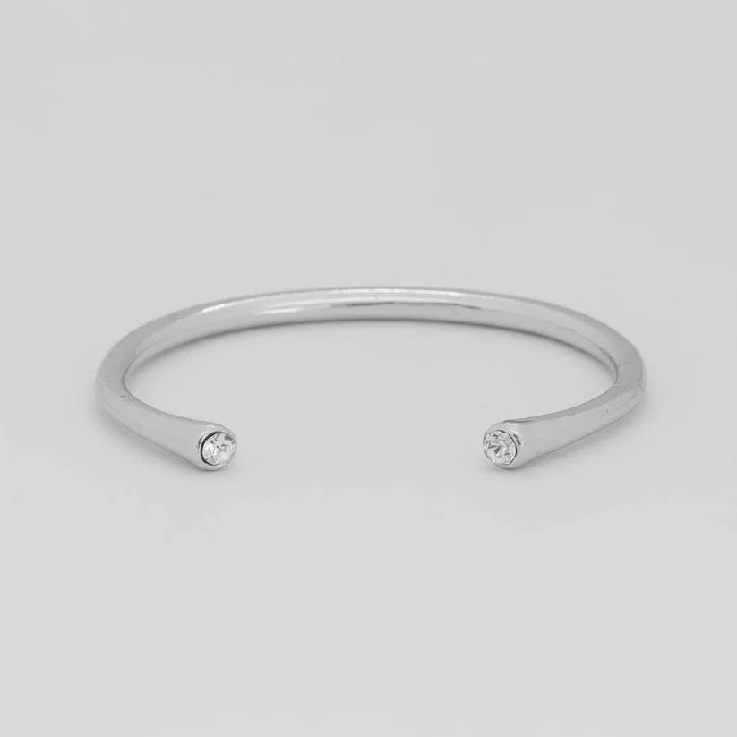 Brazalete Cristal Puntas Plata
